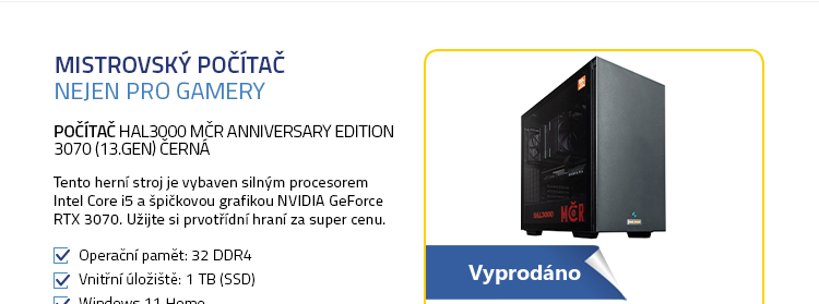 Počítač HAL3000 MČR Anniversary Edition 3070 (13.gen) černá