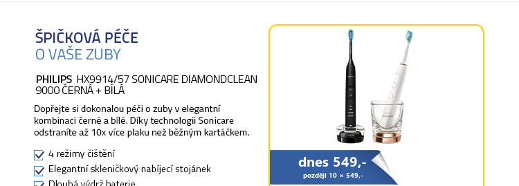Philips HX9914/57 Sonicare DiamondClean 9000 černá + bílá