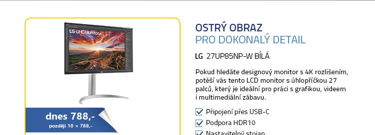 LCD Monitor 27" LG 27UP85NP-W bílá