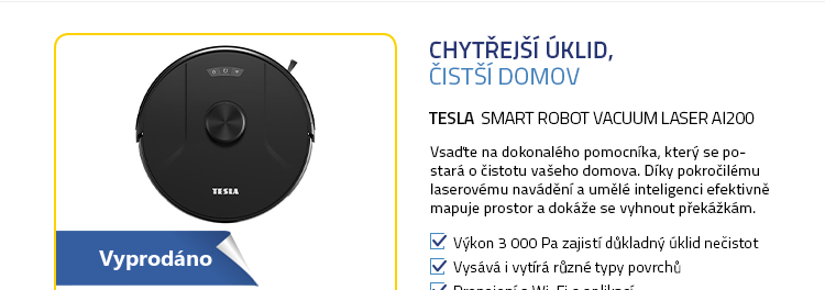 Tesla Smart Robot Vacuum Laser AI200