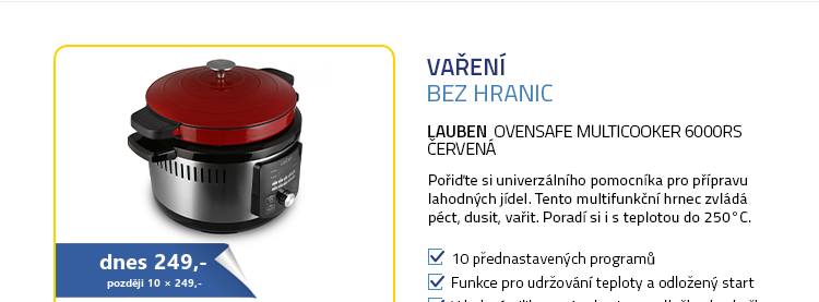 Lauben OvenSafe Multicooker 6000RS červená