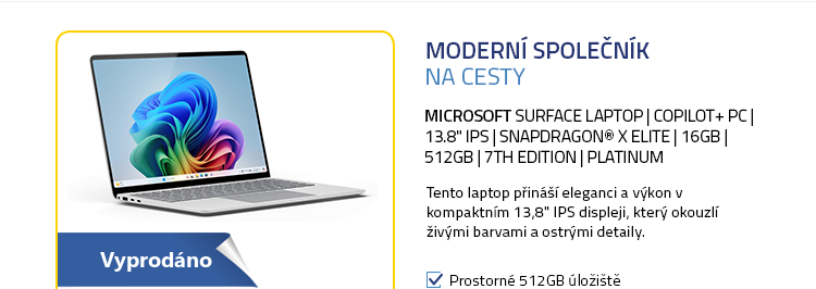 Microsoft Surface Laptop | Copilot+ PC | 13.8" IPS | Snapdragon® X Elite | 16GB | 512GB | 7th Edition | Platinum
