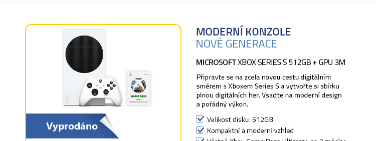 Microsoft Xbox Series S 512GB + GPU 3M