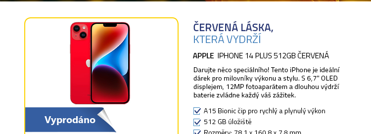Apple iPhone 14 Plus 512GB červená