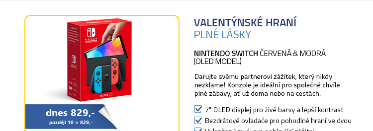 Nintendo Switch - červená & modrá (OLED model)