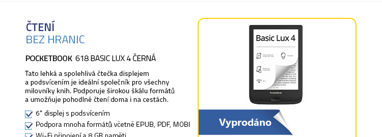 PocketBook 618 Basic Lux 4 černá