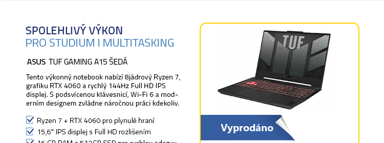 ASUS TUF Gaming A15 šedá