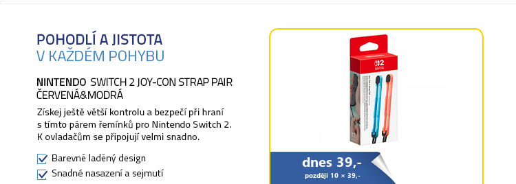 Nintendo Switch 2 Joy-Con Strap Pair červená&modrá