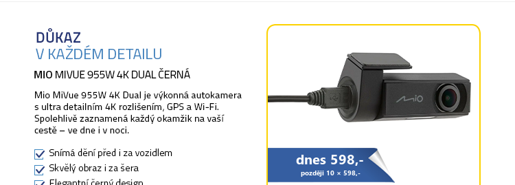 Mio MiVue 955W 4K Dual černá