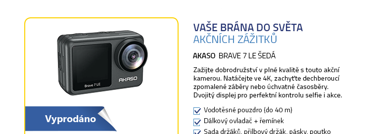 Akaso Brave 7 LE šedá