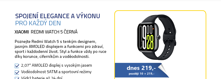 Xiaomi Redmi Watch 5 černá