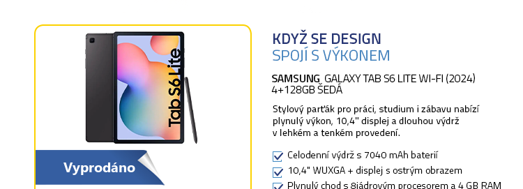 SAMSUNG Galaxy Tab S6 Lite Wi-Fi (2024) 4+128GB šedá