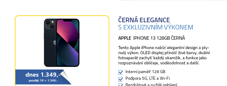 Apple iPhone 13 128GB černá