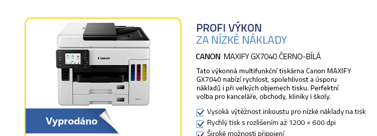 Canon MAXIFY GX7040 černo-bílá