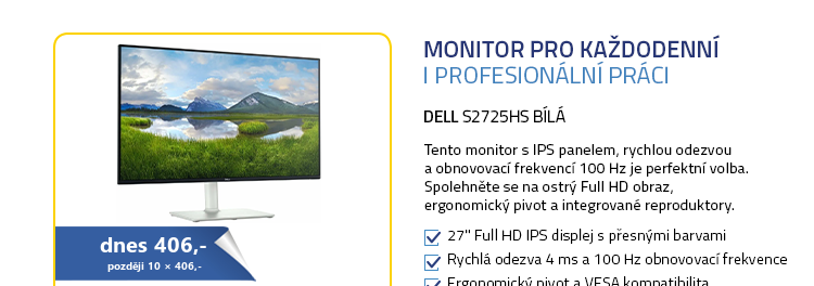 27" DELL S2725HS bílá