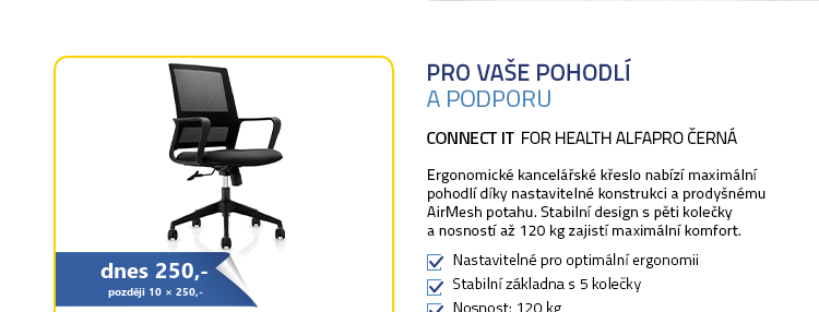 CONNECT IT FOR HEALTH AlfaPro černá