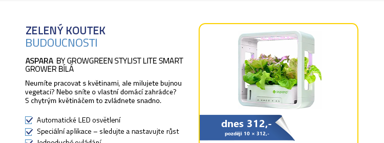 Aspara by GrowGreen Stylist Lite Smart Grower bílá
