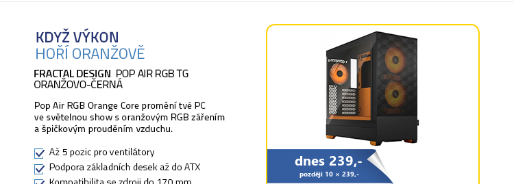 Fractal Design Pop Air RGB TG oranžovo-černá