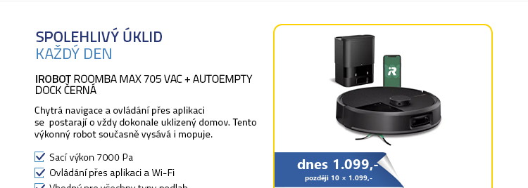 iRobot Roomba Max 705 Vac + AutoEmpty dock černá