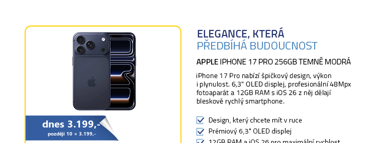 Apple iPhone 17 Pro 256GB temně modrá