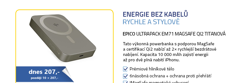 Epico UltraPack EM71 MagSafe Qi2 titanová