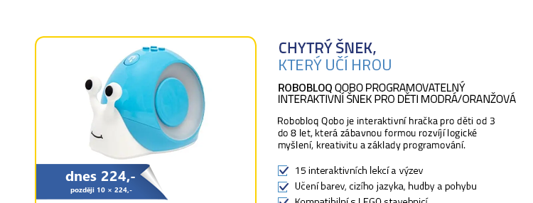 Robobloq Qobo Programovatelný interaktivní šnek pro děti modrá/oranžová