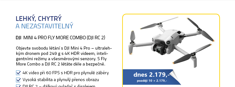 DJI Mini 4 Pro Fly More Combo (DJI RC 2)