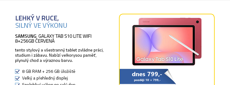 SAMSUNG Galaxy Tab S10 Lite Wifi 8+256GB červená