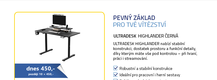 ULTRADESK HIGHLANDER černá