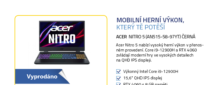 Acer Nitro 5 (AN515-58-97YT) černá