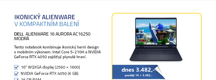 DELL Alienware 16 Aurora AC16250 modrá
