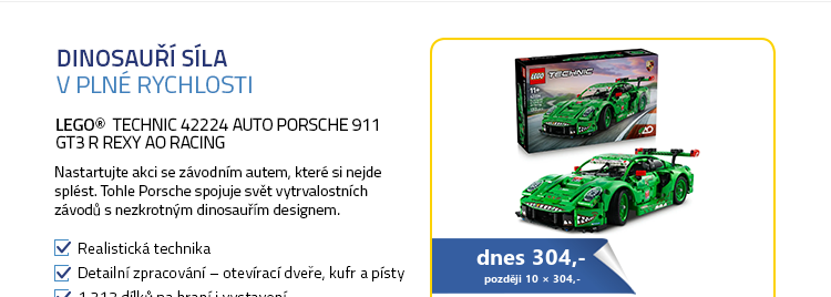 LEGO® Technic 42224 Auto Porsche 911 GT3 R REXY AO Racing