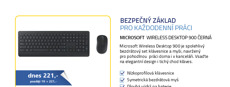 Microsoft Wireless Desktop 900 černá