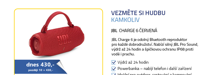 JBL Charge 6 červená