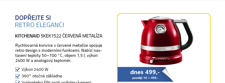 KitchenAid 5KEK1522 červená metalíza