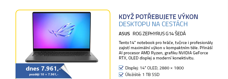 ASUS ROG Zephyrus G14 šedá