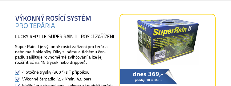 Lucky Reptile Super Rain II - rosicí zařízení