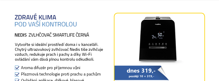 Nedis Zvlhčovač SmartLife černá