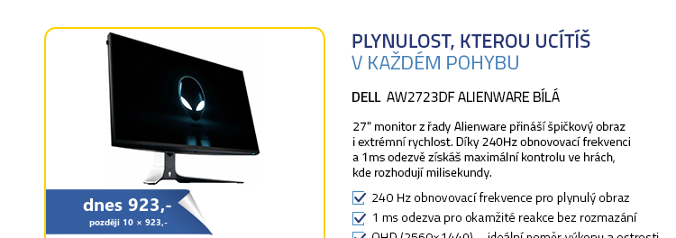 27" DELL AW2723DF Alienware bílá