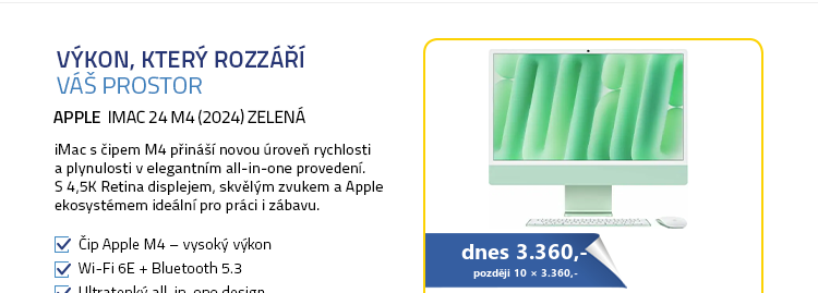 Apple iMac 24 M4 (2024) zelená