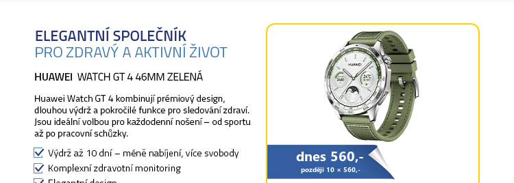 HUAWEI Watch GT 4 46mm zelená