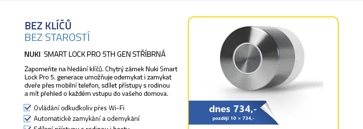 Nuki Smart Lock Pro 5th Gen stříbrná