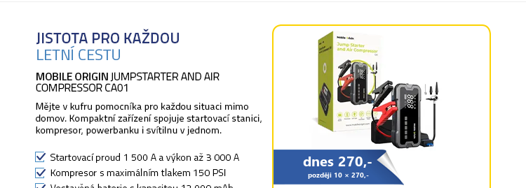 Mobile Origin JumpStarter and Air Compressor CA01