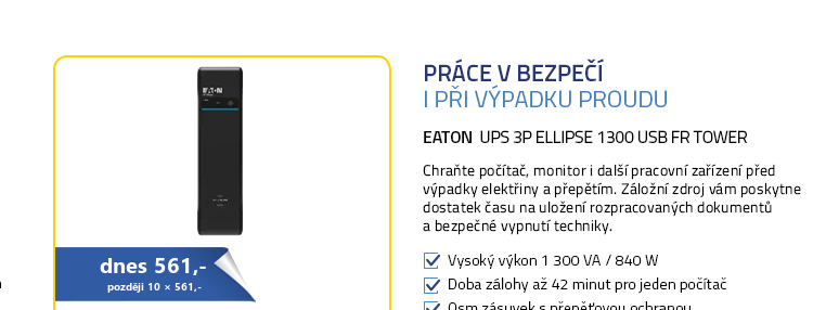 Eaton UPS 3P Ellipse 1300 USB FR Tower