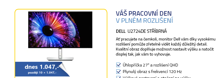 27" DELL U2724DE stříbrná