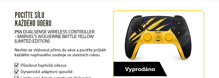 PS5 DualSense Wireless Controller - Marvel’s Wolverine Battle Yellow (Limited Edition)