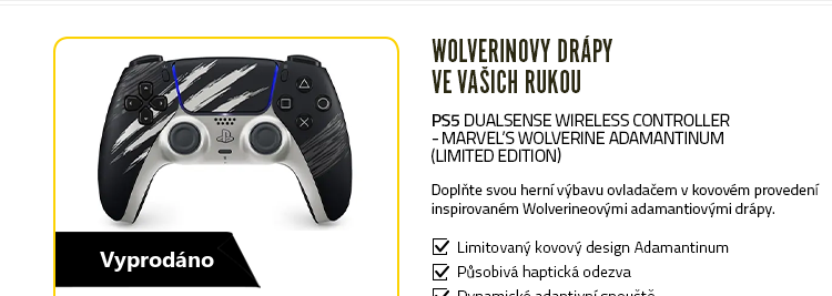 PS5 DualSense Wireless Controller - Marvel’s Wolverine Adamantinum (Limited Edition)