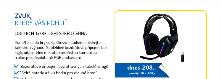 Logitech G733 Lightspeed černá